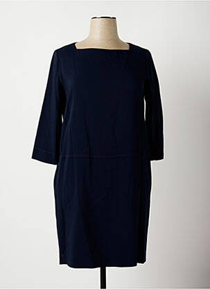 Robe mi-longue manches 3/4 manches 3/4 bleu ANTONELLI FIRENZE femme