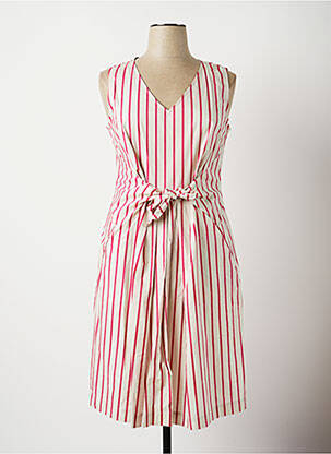 Robe mi-longue sans manche sans manche rose ROSSO 35 femme