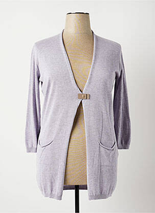 Gilet manches longues manches 3/4 violet FABIANA FILIPPI femme