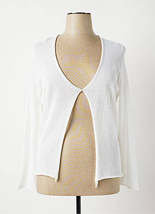 Gilet manches longues stretch blanc FABIANA FILIPPI femme