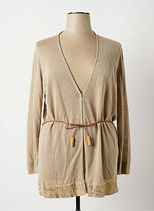 Gilet manches longues stretch marron FABIANA FILIPPI femme