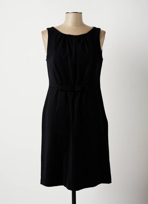 Robe mi-longue tissage crêpe sans manche noir ROSSO 35 femme