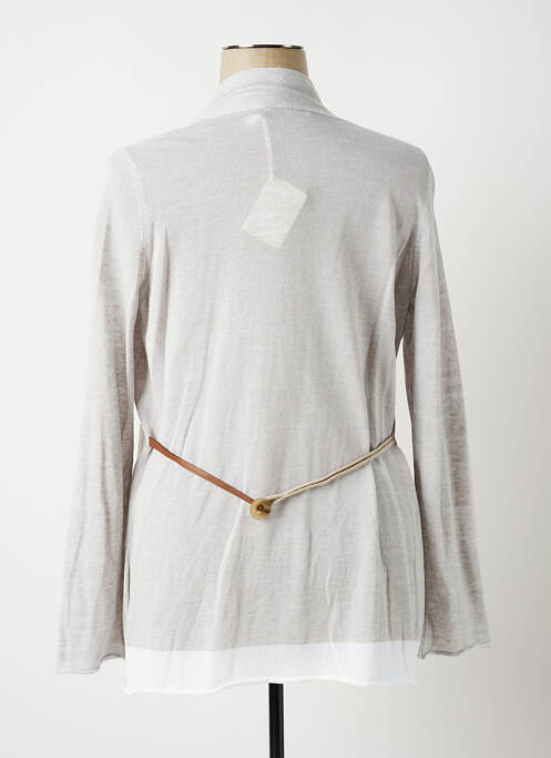 Gilet manches longues gris FABIANA FILIPPI pour femme