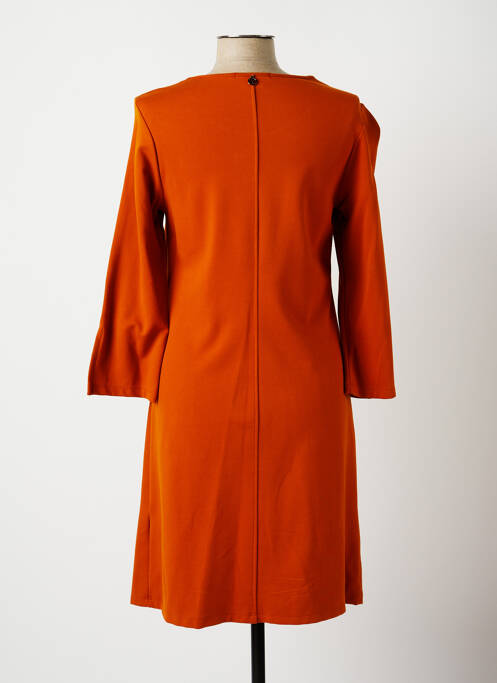 Robe mi-longue orange MALOKA pour femme