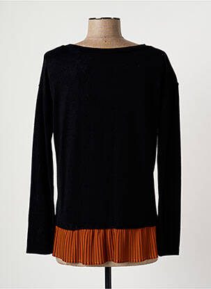 Pull coupe cintrée manches longues noir ELEONORA AMADEI femme