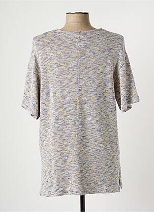 Pull coupe droite manches courtes bleu MIDI  À 14H femme