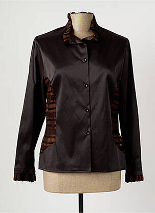 Veste casual coupe cintrée marron JEAN DELFIN femme