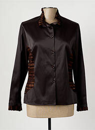 Veste casual coupe cintrée marron JEAN DELFIN femme