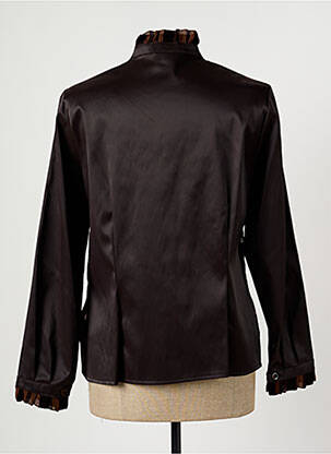 Veste casual coupe cintrée marron JEAN DELFIN femme