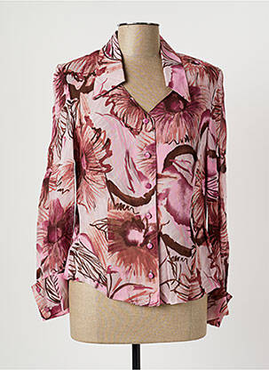 Chemisier coupe cintrée manches longues rose CHRISTINE LAURE femme