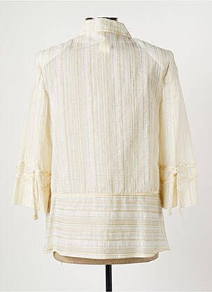 Chemisier coupe cintrée manches 3/4 beige CHRISTINE LAURE femme