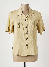 Chemisier poches poitrine manches courtes beige JEAN DELFIN femme