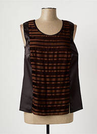 Top sans manche sans manche marron JEAN DELFIN femme