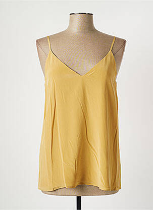 Top coupe fluide fines bretelles beige LIVIANA CONTI femme