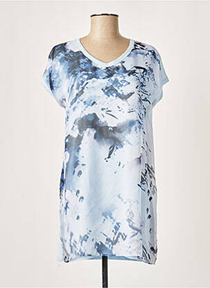 Tunique manches courtes légère et transparente bleu COP COPINE femme