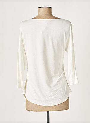 T-shirt manches 3/4 manches 3/4 blanc ELEONORA AMADEI femme