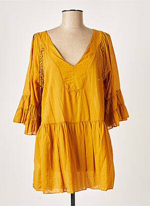 Tunique manches longues légère et transparente orange PAKO LITTO femme