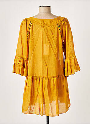 Tunique manches longues légère et transparente orange PAKO LITTO femme