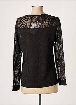 Top stretch manches longues noir BRIGITTE SAGET femme