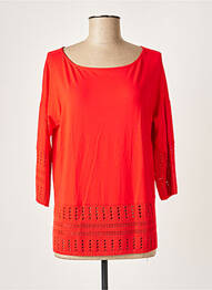 Top tissage jersey manches 3/4 rouge MARIA BELLENTANI femme