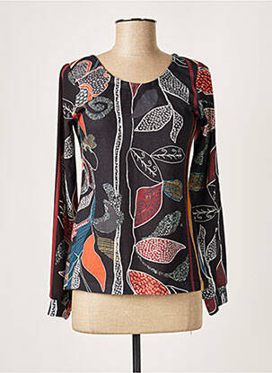 Top tissage crêpe manches longues noir LO! LES FILLES femme