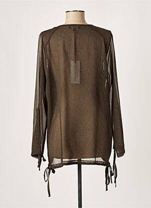 Blouse légère et transparente manches longues vert EVA KAYAN femme