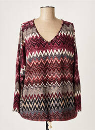 T-shirt manches longues manches longues violet AU SOLEIL DE ST TROPEZ femme