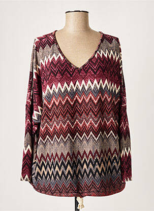 T-shirt manches longues manches longues violet AU SOLEIL DE ST TROPEZ femme