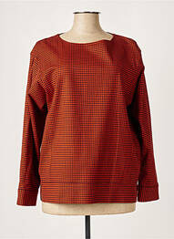 Top col rond manches longues orange ALBERTO BIANI femme