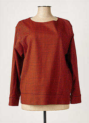 Top col rond manches longues orange ALBERTO BIANI femme