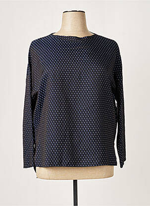 Top imprimé fantaisie manches longues bleu ALBERTO BIANI femme