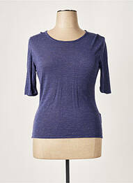 T-shirt stretch manches courtes bleu POLES femme