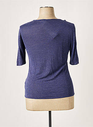 T-shirt stretch manches courtes bleu POLES femme