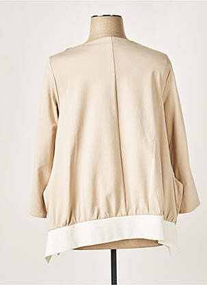 Top stretch manches longues beige CRISTINA BARROS femme