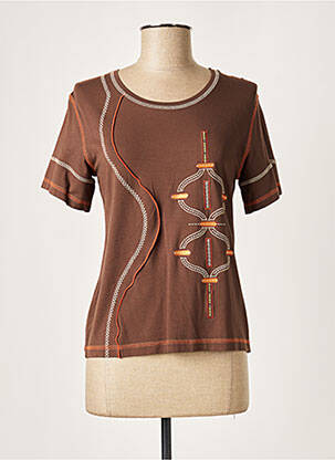 T-shirt marron JEAN DELFIN pour femme