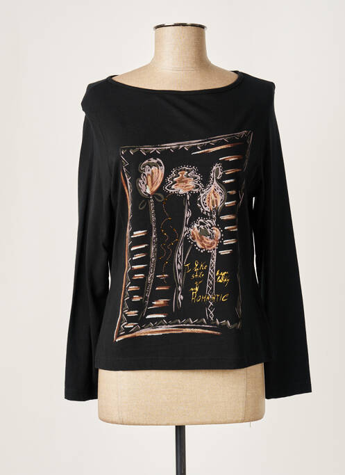 T-shirt manches longues manches longues noir JEAN DELFIN femme