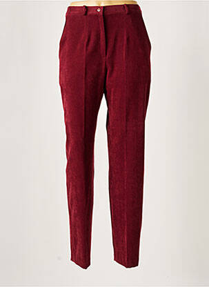 Pantalon droit stretch taille haute rouge BRIGITTE SAGET femme