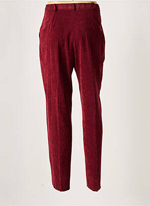 Pantalon droit stretch taille haute rouge BRIGITTE SAGET femme