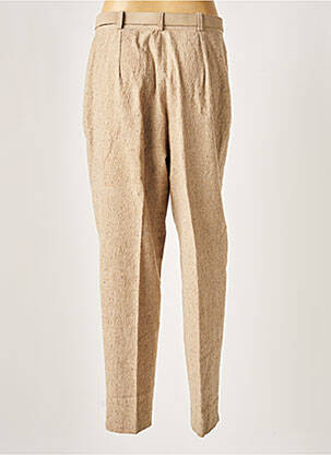 Pantalon droit taille à pinces taille haute beige MAGIC SIMPLICITY femme