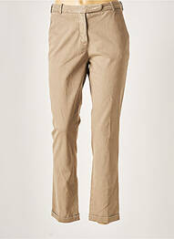 Pantalon chino poches taille haute marron QCQC femme