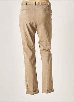 Pantalon chino poches taille haute marron QCQC femme