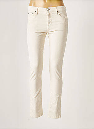 Pantalon slim stretch taille normale beige JACOB COHEN femme