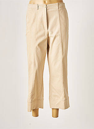 Pantacourt taille haute taille haute beige CLAUDE BAUER femme