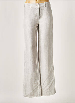 Pantalon large taille à pinces taille haute gris ROSSO 35 femme