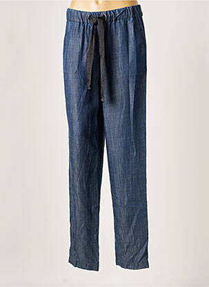 Pantalon droit taille haute taille haute bleu EMPORIO ARMANI femme