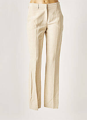 Pantalon droit taille à pinces taille haute beige FABIANA FILIPPI femme