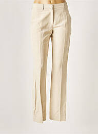 Pantalon droit taille à pinces taille haute beige FABIANA FILIPPI femme