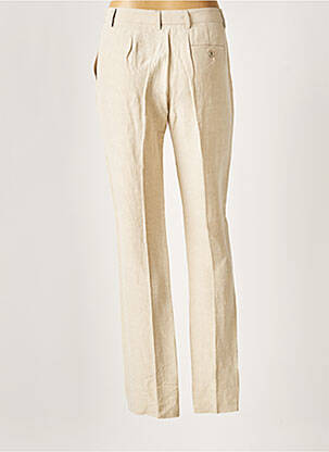 Pantalon droit taille à pinces taille haute beige FABIANA FILIPPI femme