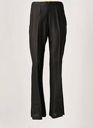 Pantalon flare taille à pinces taille haute noir ALTINA femme