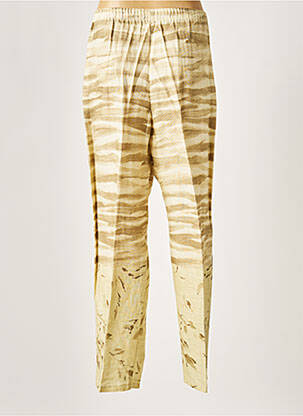 Pantalon droit taille haute taille haute vert CHRISTINE LAURE femme